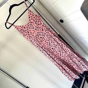 Lulus size small leopard pink dress